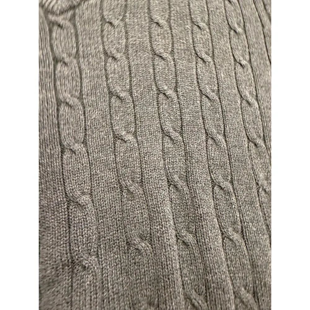 Harbor Bay Gray Knit Sweater Vest Classic Pullover Cable Pattern Preppy 2XLT